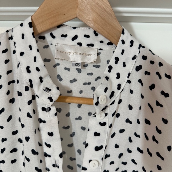 Corey Lynn Calter Polka Dot Ruffle Midi Dress – Size XS - Picture 2 of 3